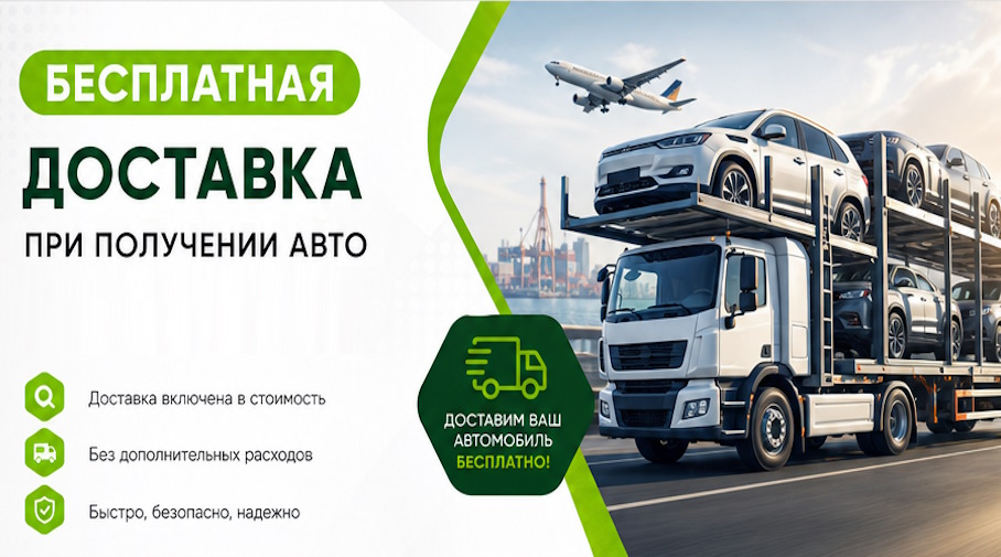 Акция! Бесплатная доставка по Норильске при получении авто